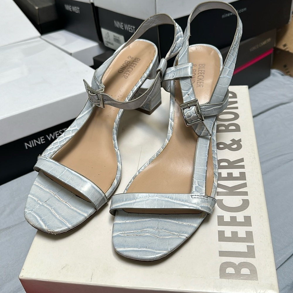 Bleecker & bond blue heels